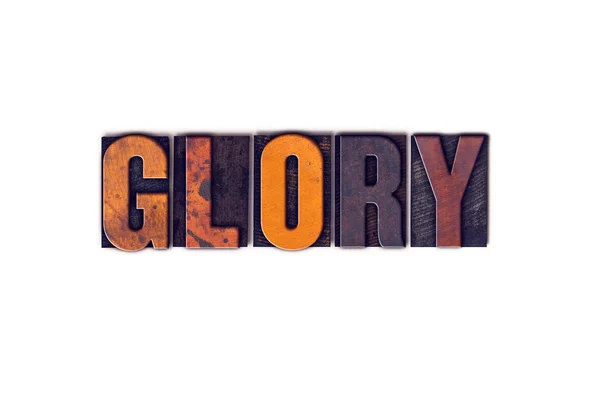 Glory Concept Isolated Letterpress Tipo — Foto Stock