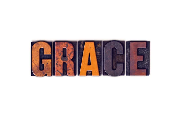 Grace Concept geïsoleerd boekdruk Type — Stockfoto