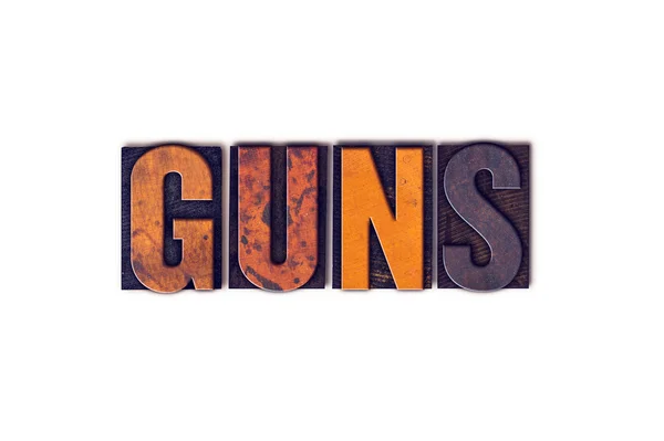 Guns Concept Isolated Letterpress Type — Stock Photo, Image