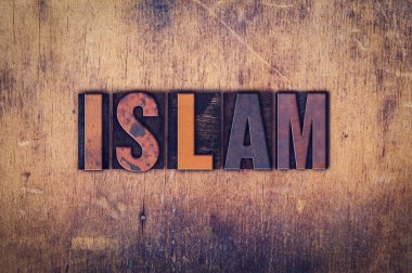 Islam kavramı ahşap Letterpress türü