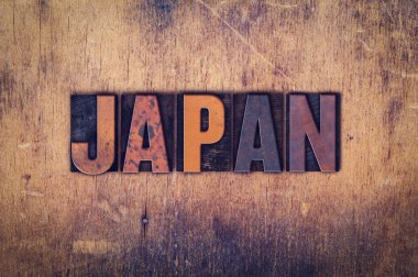 Japon kavramı ahşap Letterpress tipi