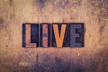 Kavram ahşap Letterpress türü yaşamak