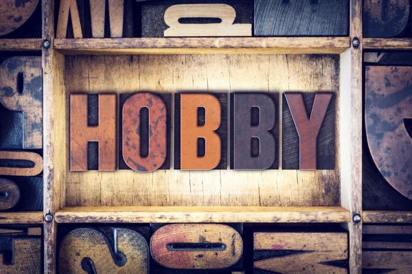 Hobby Concept Letterpress Type — Stock Photo, Image