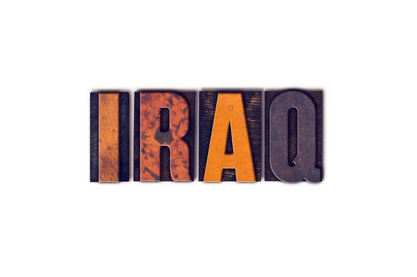 Iraku koncepcja na białym tle typ typografia — Zdjęcie stockowe