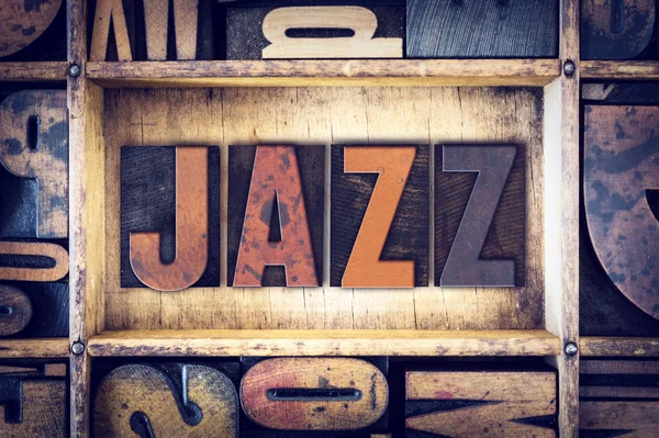 Concepto de Jazz Tipo de Letterpress — Foto de Stock