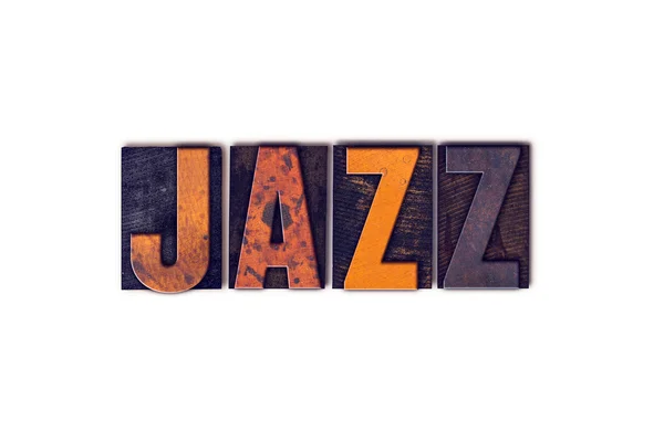 Conceito de Jazz Isolado Tipo Letterpress — Fotografia de Stock