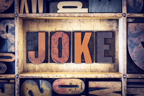 Joke Concept Letterpress Type — Stock Photo, Image