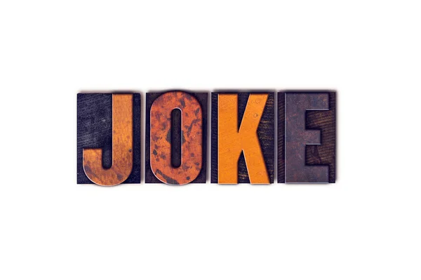 Joke Concept Isolated Letterpress Tipo — Foto Stock