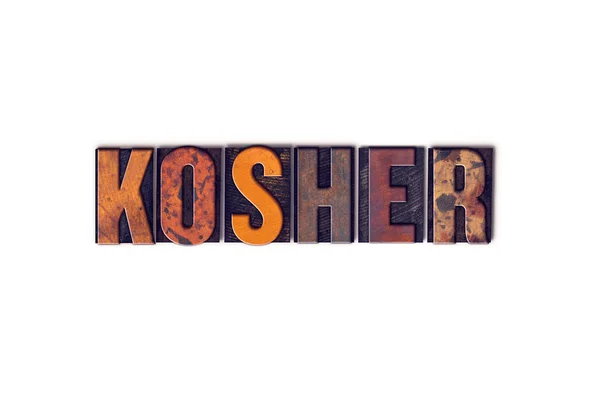 Kosher Concept Isolated Letterpress Type — Stock Photo, Image