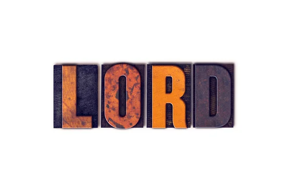 Lord Concept Isolated Letterpress Tipo — Foto Stock