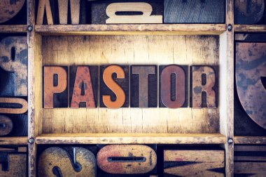 Pastor Concept Letterpress Type clipart