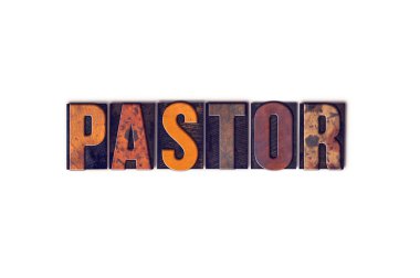 Pastor Concept Isolated Letterpress Type clipart