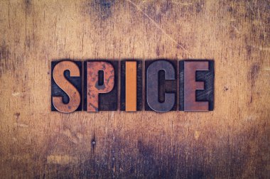 Baharat kavramı ahşap Letterpress türü