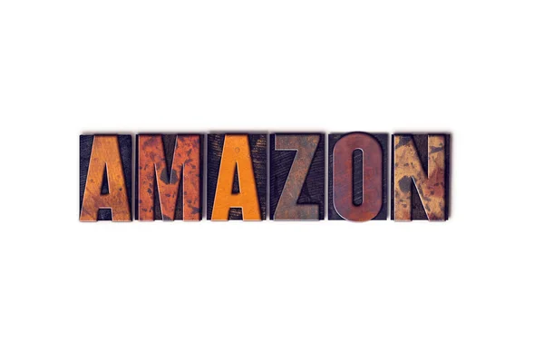 Amazon-Konzept isolierte Buchdruckart — Stockfoto