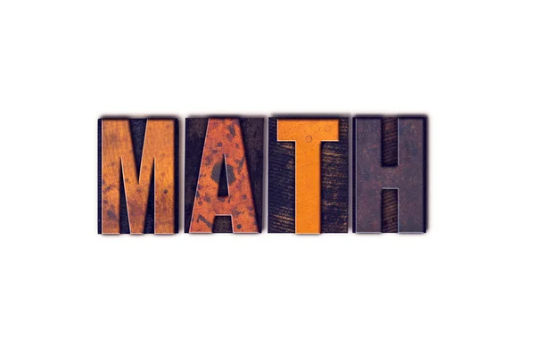 Math Concept geïsoleerd boekdruk Type — Stockfoto