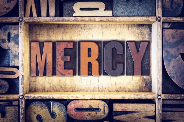 Mercy Concept Letterpress Type — Stock Photo, Image