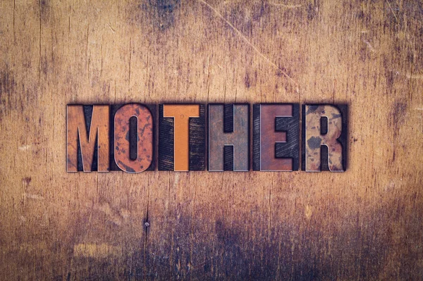 Mother Concept Wooden Letterpress Type — Stock Photo, Image