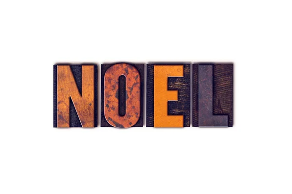 Noel Concept Isolated Letterpress Type — Stock Photo, Image