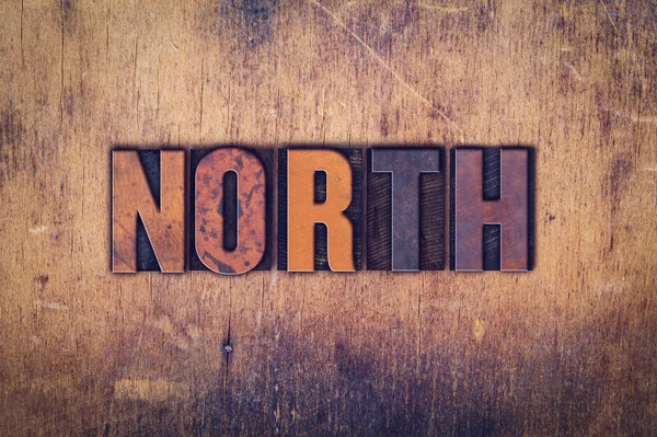 North Concept Tipo de tipografía de madera — Foto de Stock
