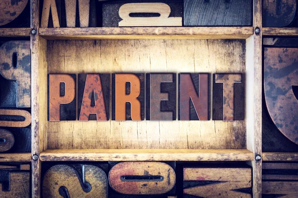 Parent Concept Letterpress Type — Stock Photo, Image