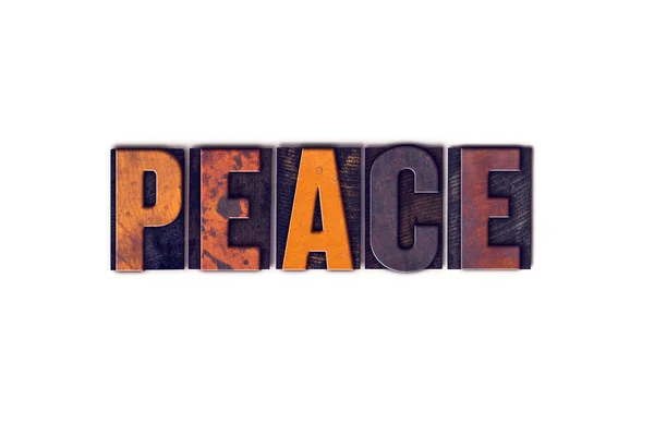 Peace Concept Isolated Letterpress Type — Stock Photo, Image