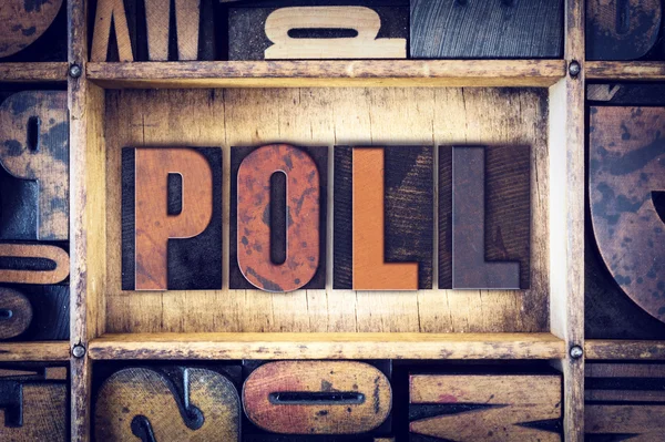 Poll Concept boekdruk Type — Stockfoto