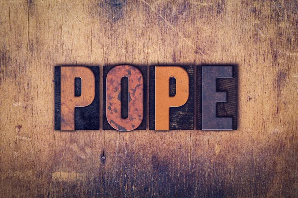 Ξύλινα Letterpress τύπου Πάπα έννοια — Φωτογραφία Αρχείου