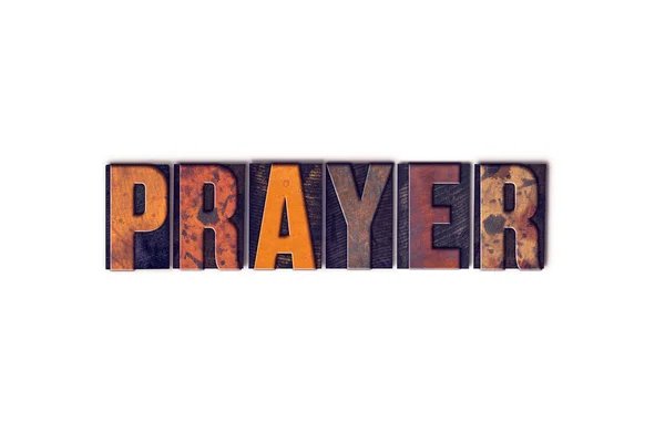 Prayer Concept Isolated Letterpress Type — Stock Photo, Image