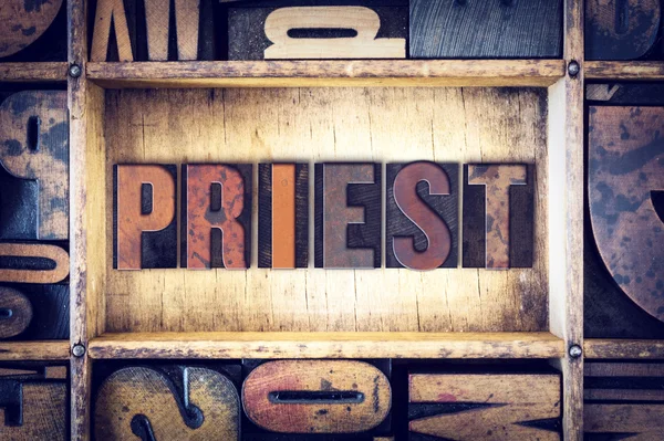 Concepto de sacerdote Tipo de tipografía — Foto de Stock