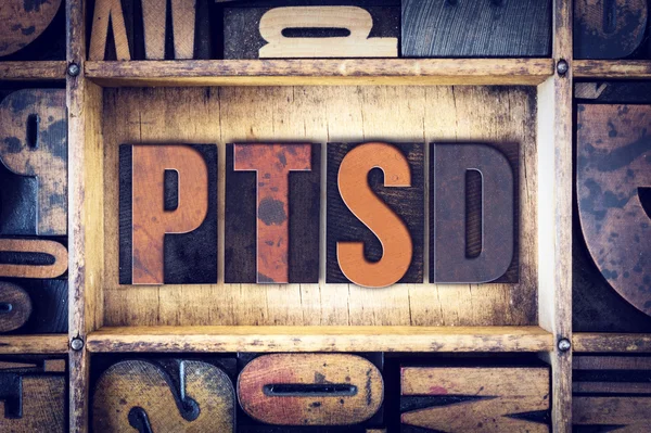 PTSD Concept Letterpress Type — Stock Photo, Image