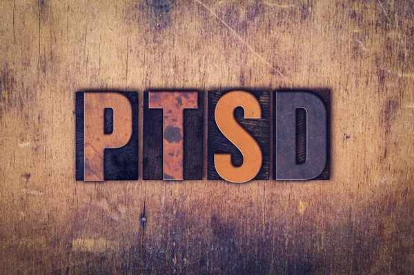 Ptsd 概念木製活版型 — ストック写真