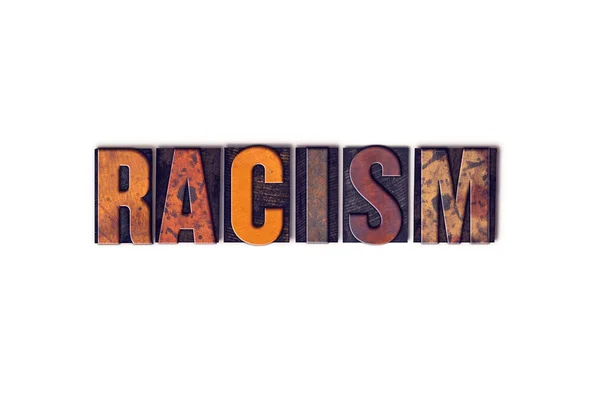 Концепція расизму ізольований тип літер — стокове фото