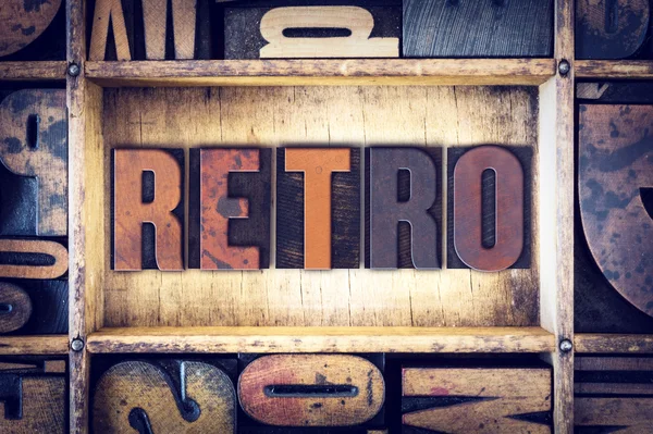 Retro Concept boekdruk Type — Stockfoto