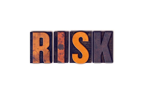 Risk Concept Isolated Letterpress Type — Stock Photo, Image