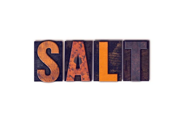 Tipo de tipografía aislada de concepto de sal —  Fotos de Stock