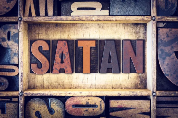 Concepto de Satanás Tipo de tipografía —  Fotos de Stock