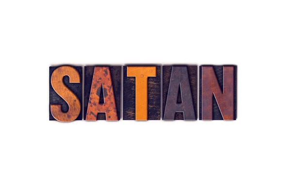 Concepto de Satanás Tipo de tipografía aislada —  Fotos de Stock