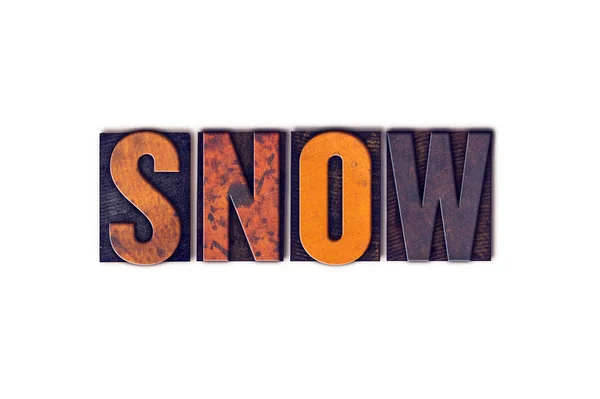 Снігова концепція ізольований тип букви — стокове фото