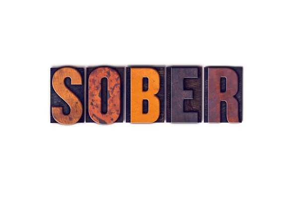 Sober Concept geïsoleerd boekdruk Type — Stockfoto