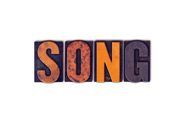 Song Concept Isolated Letterpress Type — Stock Photo, Image
