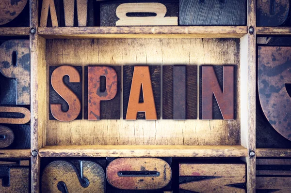 España Concepto Tipo de tipografía — Foto de Stock