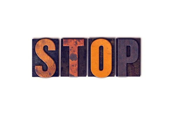 Stop Concept Tipo de tipografía aislada — Foto de Stock