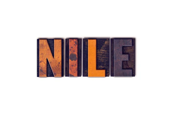 Nile Isolated Letterpress Type — стоковое фото