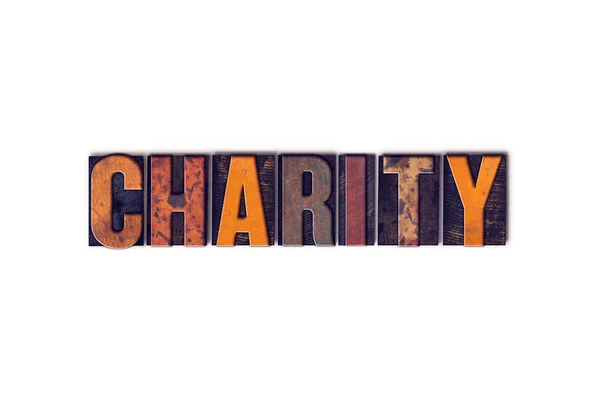 Charity-Konzept isolierte Buchdruckart — Stockfoto