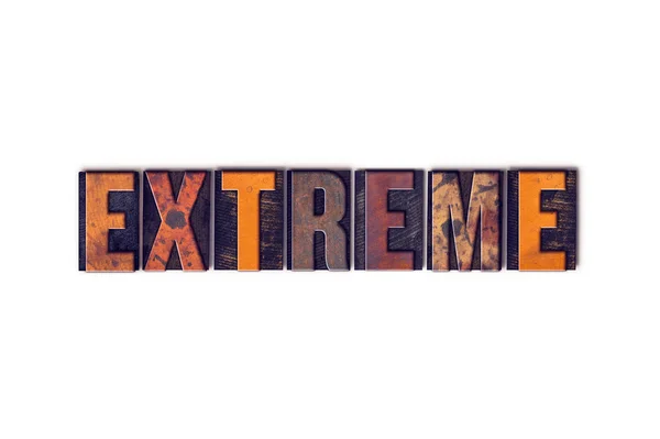 Extreme Concept Isolated Letterpress Type — Stock Photo, Image