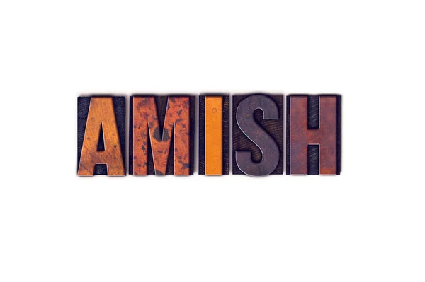 Amish Concept Isolated Letterpress Type — Stock Photo, Image