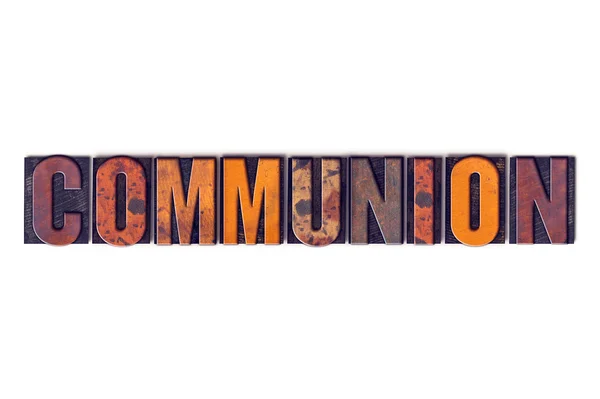 Communion Concept Isolated Letterpress Type — Stock Photo, Image