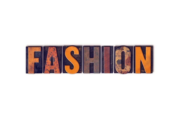 Fashion Concept Isolated Letterpress Type — Stock Photo, Image