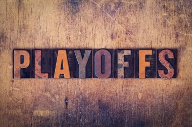 Playoff kavramı ahşap Letterpress türü