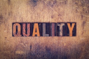 Kalite kavramı ahşap Letterpress türü